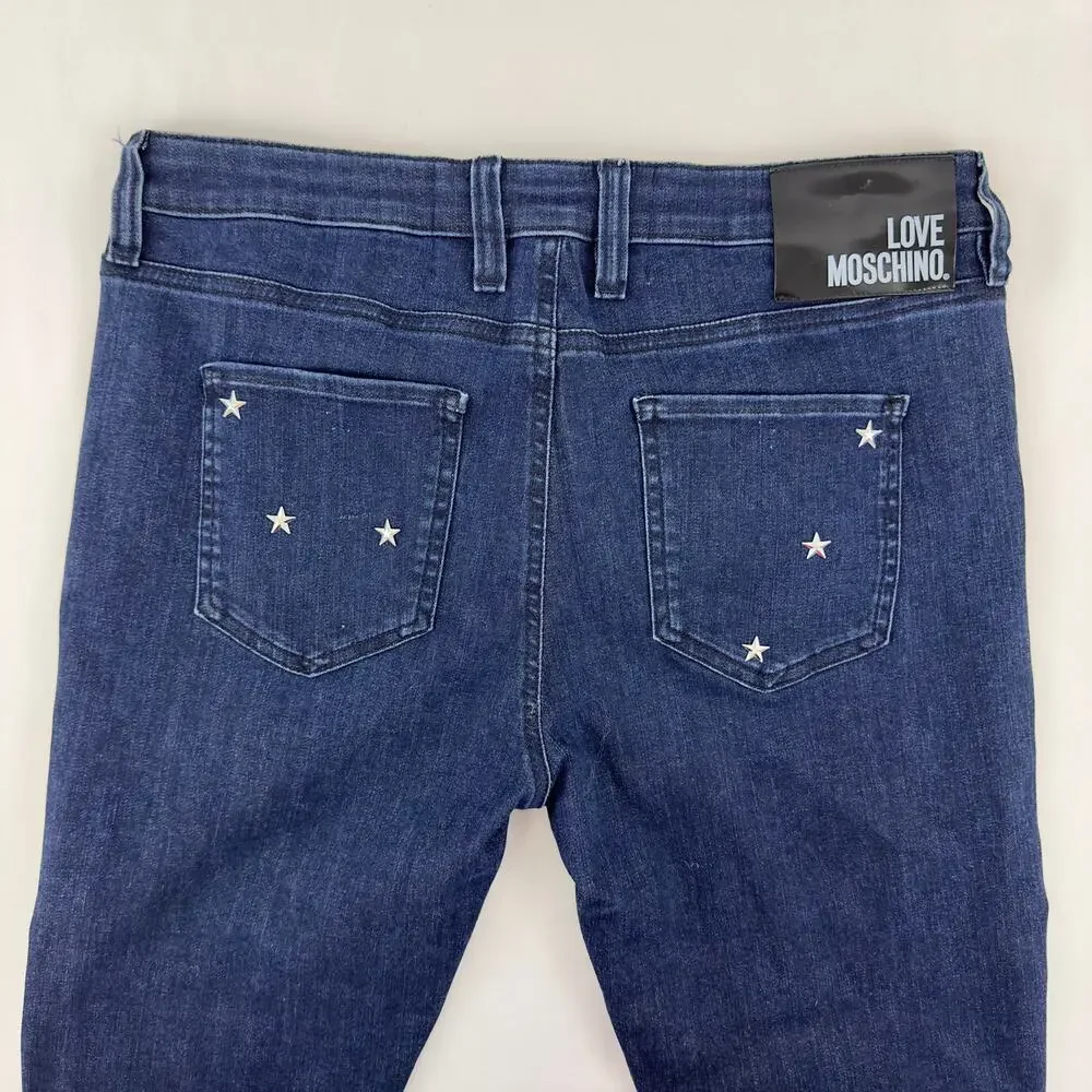 Love‎ Moschino star blue denim skinny jeans
